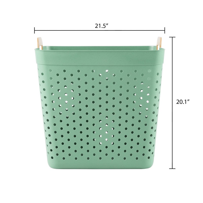 2 Bushel Flex Rectangular Decorative Basket Tote White gallery