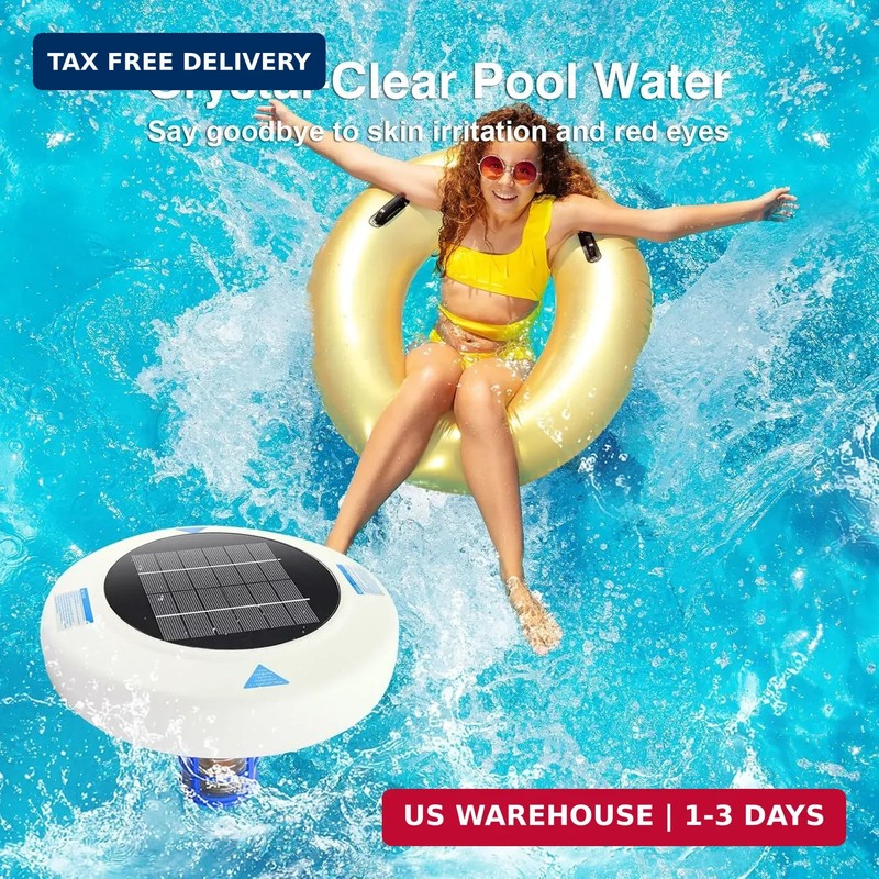 Solar Pool Ionizer for Inground & Above Ground Pools, Up to 45,000 Gallons, Floa gallery