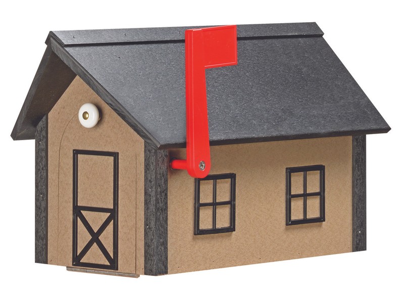 Amish-Made Standard Poly Mailboxes with Poly Roofs gallery