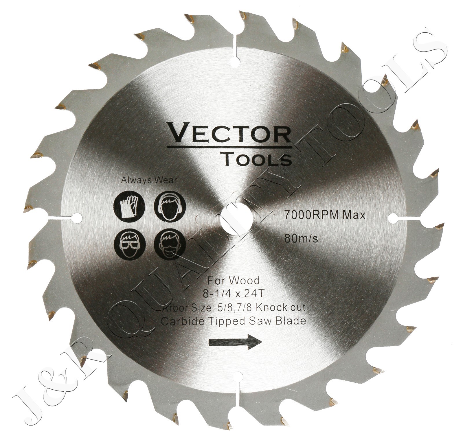 3 PACK 8-1/4 VECTOR TOOLS CIRCULAR MITER SAW BLADES CARBIDE TIP 24T gallery