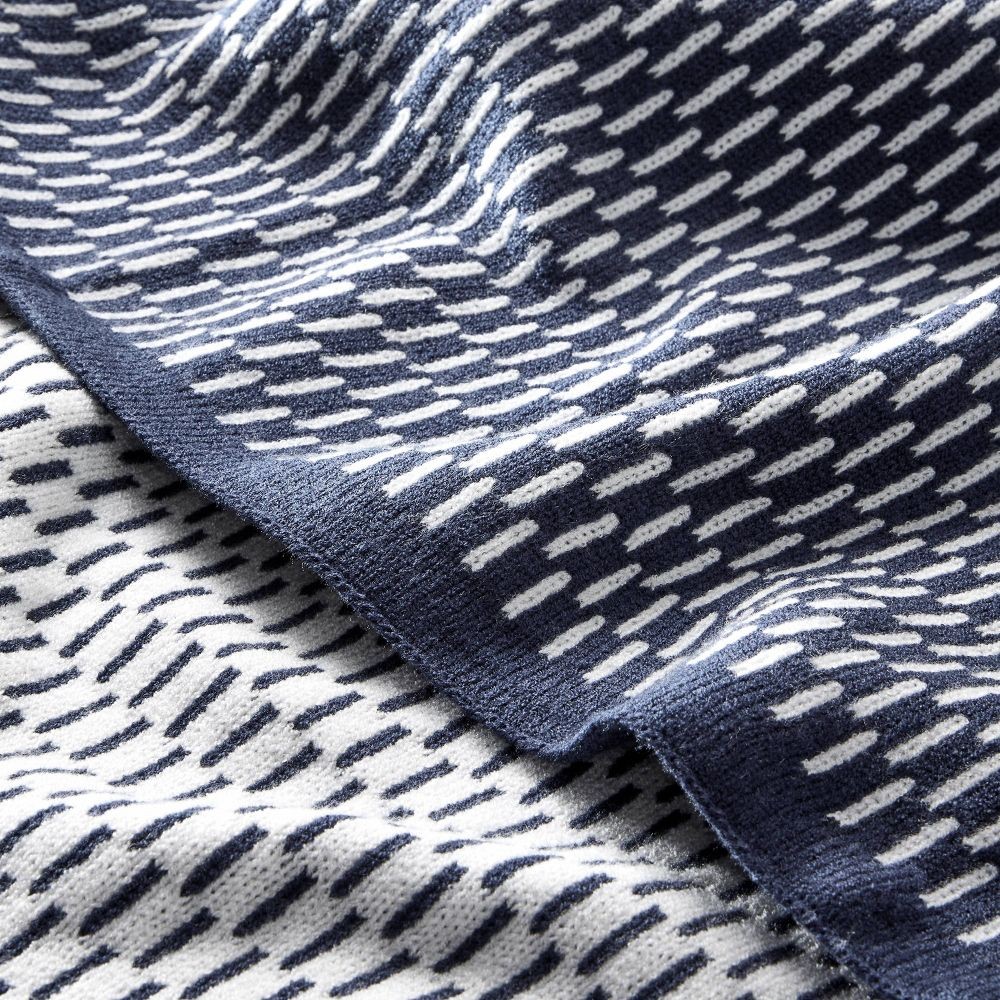 Knit Throw Blanket Navy - Hearth & Hand with Magnolia gallery