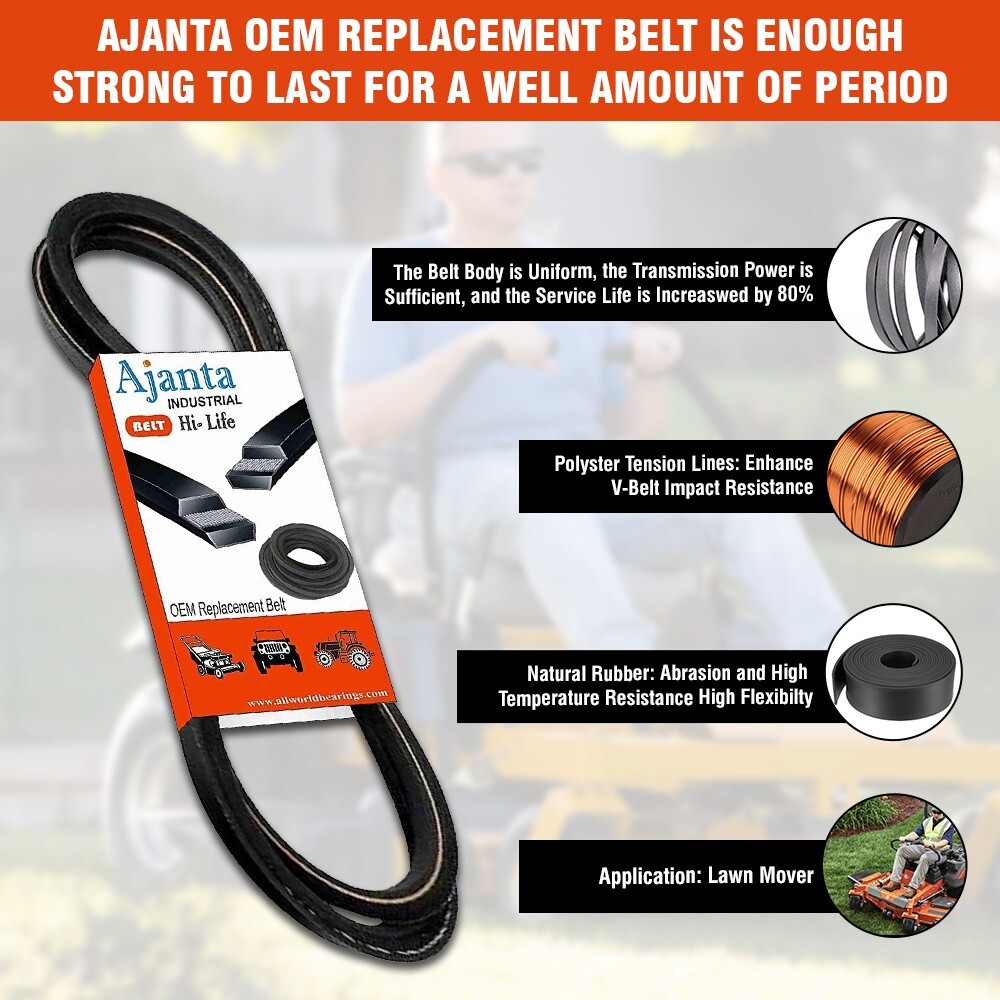 Replacement DECK BELT HUSTLER 606016 RAPTOR SD SDX 42" BIG DOG ALPHA MP 42" gallery