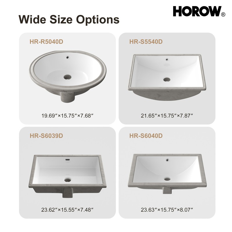 Durable Rectrangle Undermount Ceramic Lavatory Vanity Bathroom Sink White gallery