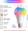 2~8 Pack A21 LED Smart Light Bulbs RGB 9W 15W 1500LM Bluetooth Dimmable E26/E27 gallery