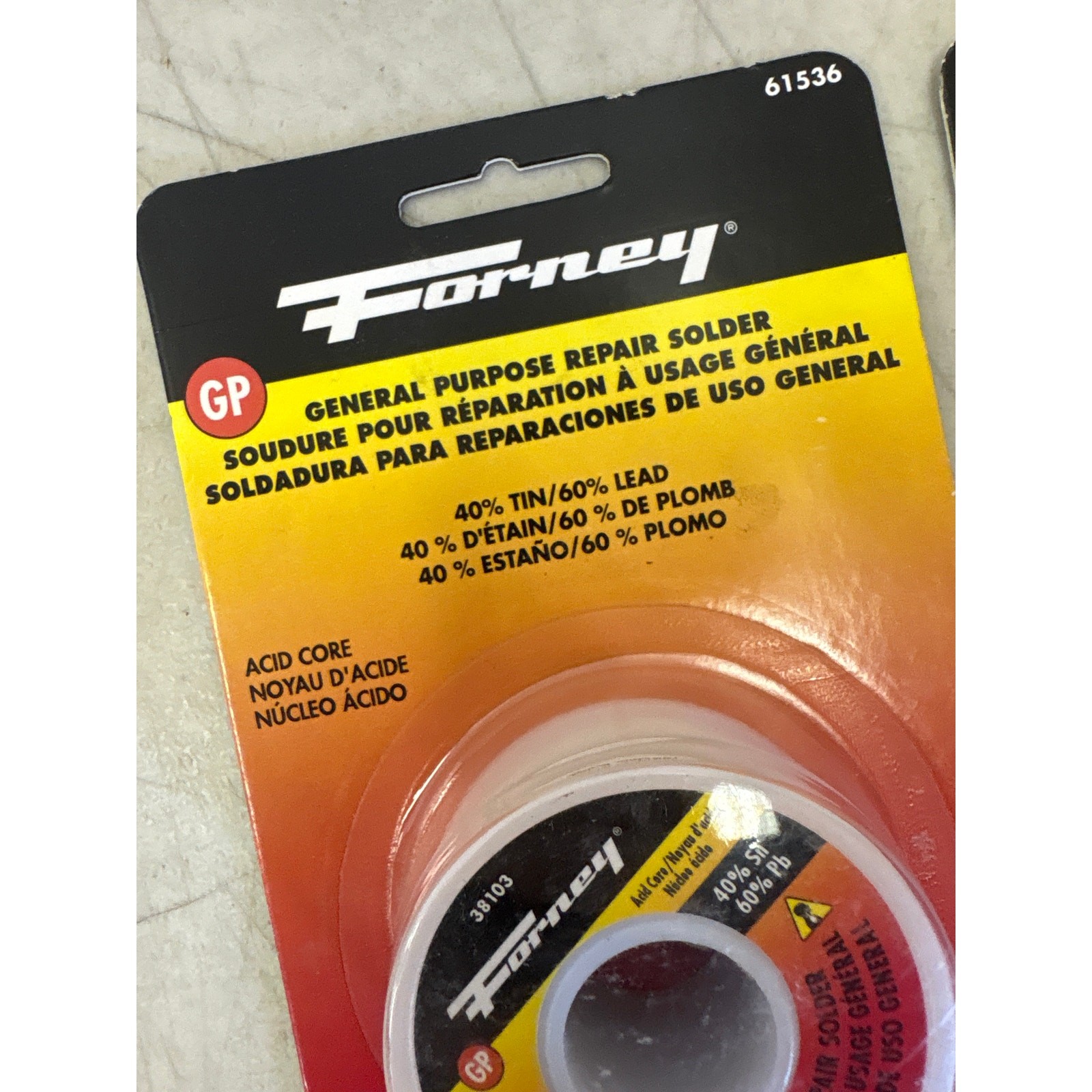 PACK-OF-2 Forney General Purpose Repair Solder 1/8" Acid Core - 61536 Auto gallery