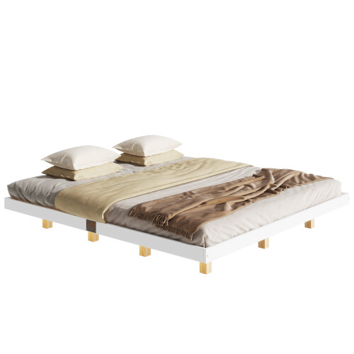 Full Queen King Floating Bed Frames with LED Lights No Headboard Kids Bed Frames gallery