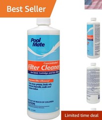 Liquid Pool Filter Cleaner – 1 Quart, Cleans Sand, Cartridge, D.E. Filters