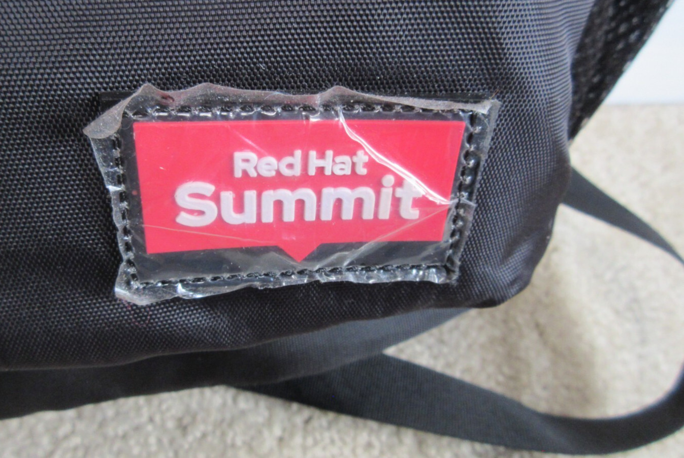 Red Hat Summit Black Roll Up Top Backpack - New 3