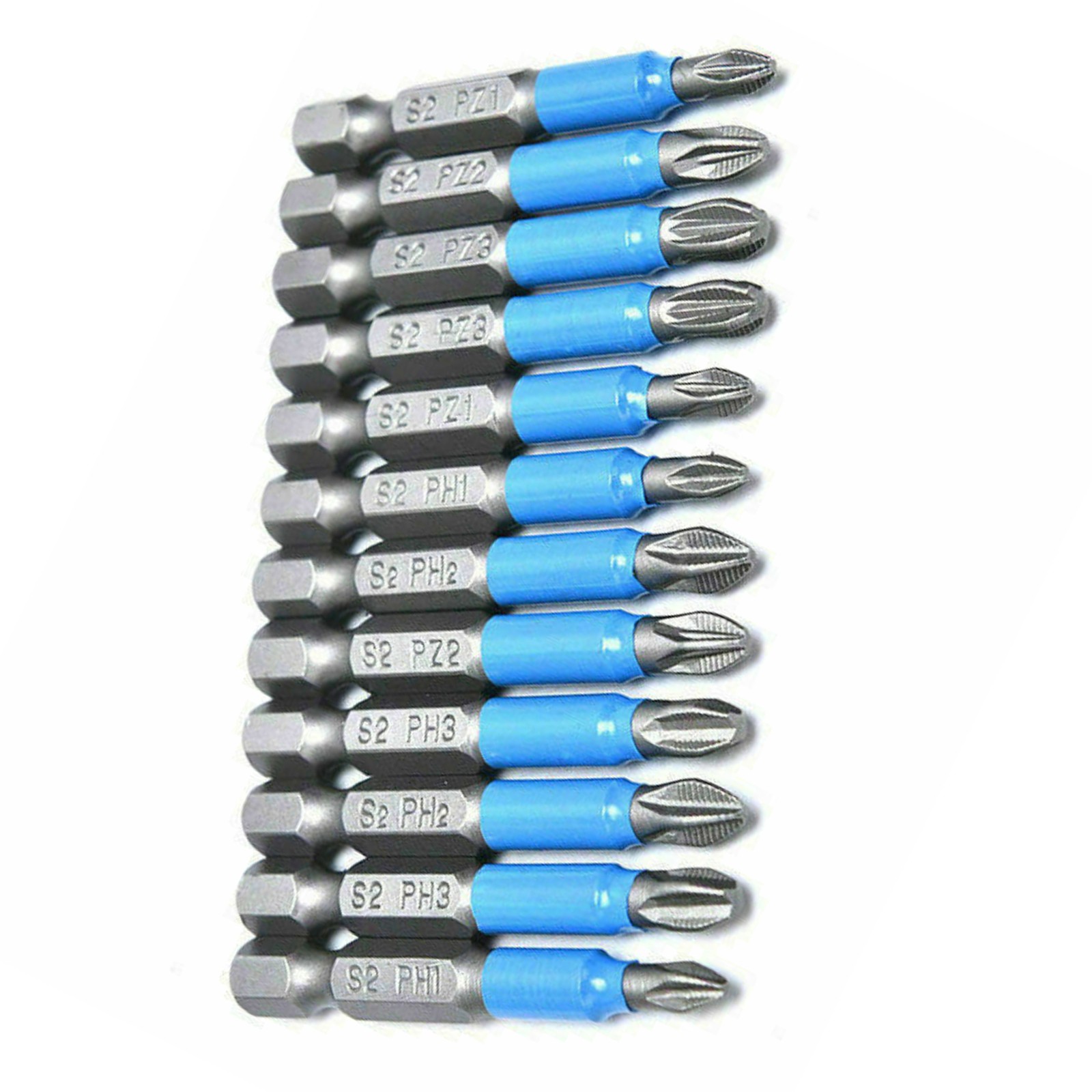 12Pcs Non-slip Screwdriver Bit Set Electric-Impact PH1/PH2/PH3/PZ1/PZ2/PZ3 gallery