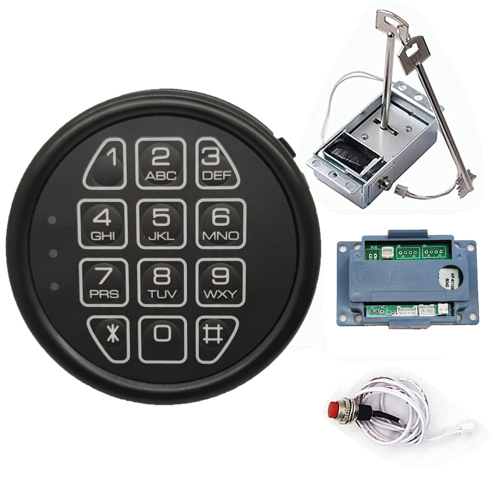 Stack-On Safe Lock Electronic Digital Safe Lock Replacement Solenoid With 2 Key