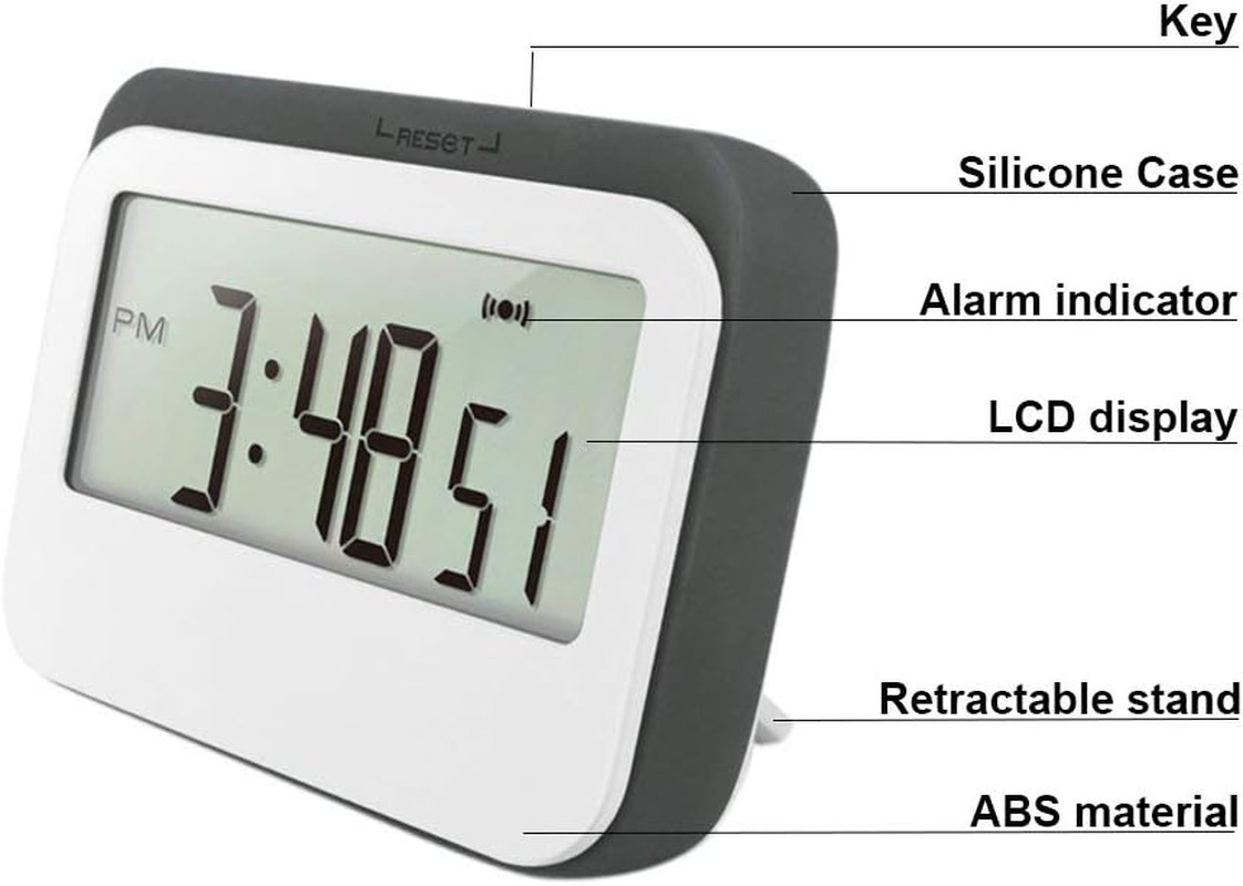 Digital Kitchen Timer 12/24 Hours Alarm Clock with Magnetic Back and Retractable gallery