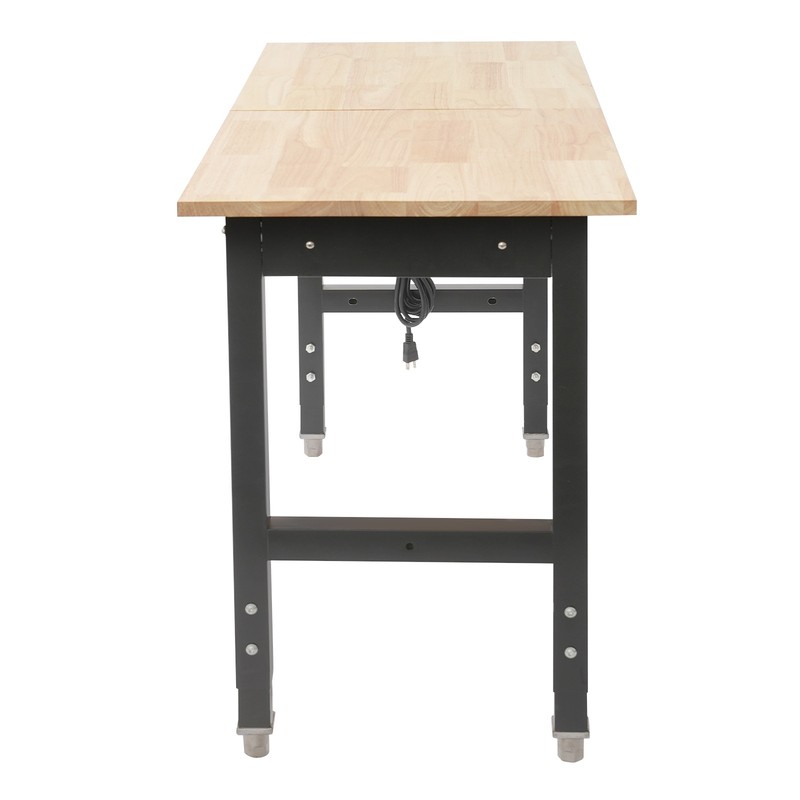 Max 2000 lbs Adjustable Height Workbench W/Power Outlets Heavy-Duty Work Table gallery