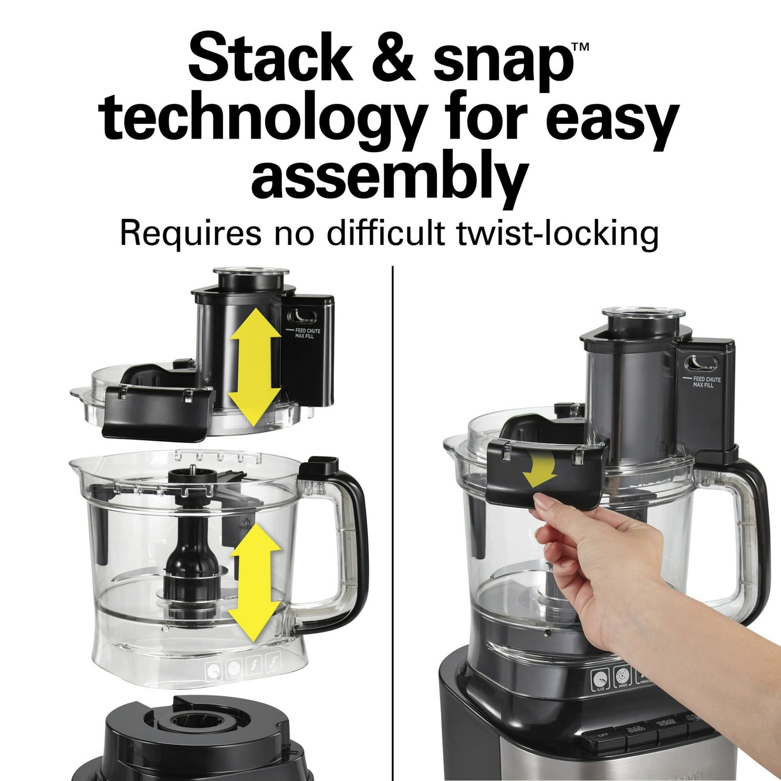 Hamilton Beach 10 Cup Food Processor and Chopper with Stack & Snap Design, Extra gallery