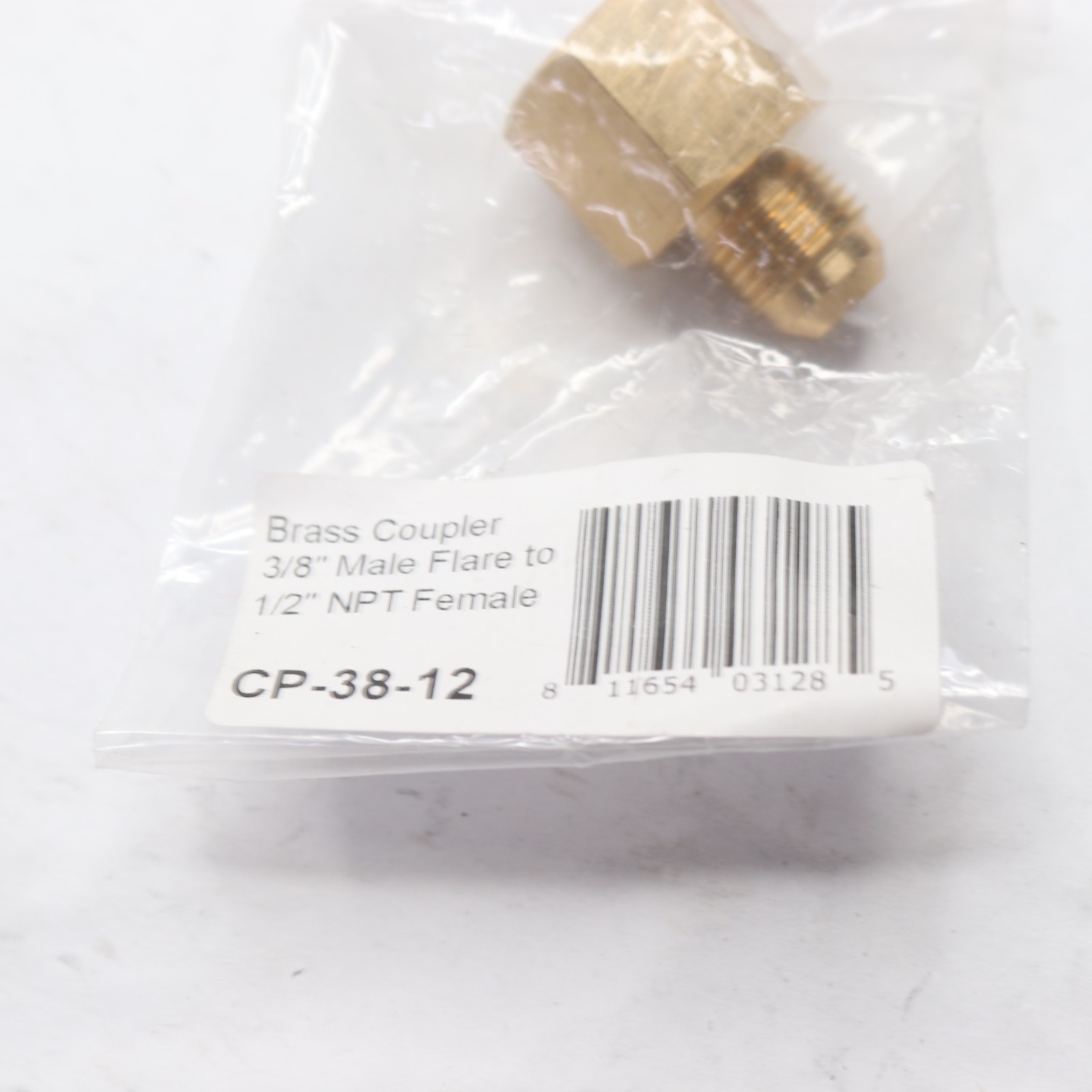 Celestial Fire Glass Adapter For Outdoor Gas Fire Pits Brass 3/8" x 1/2" gallery