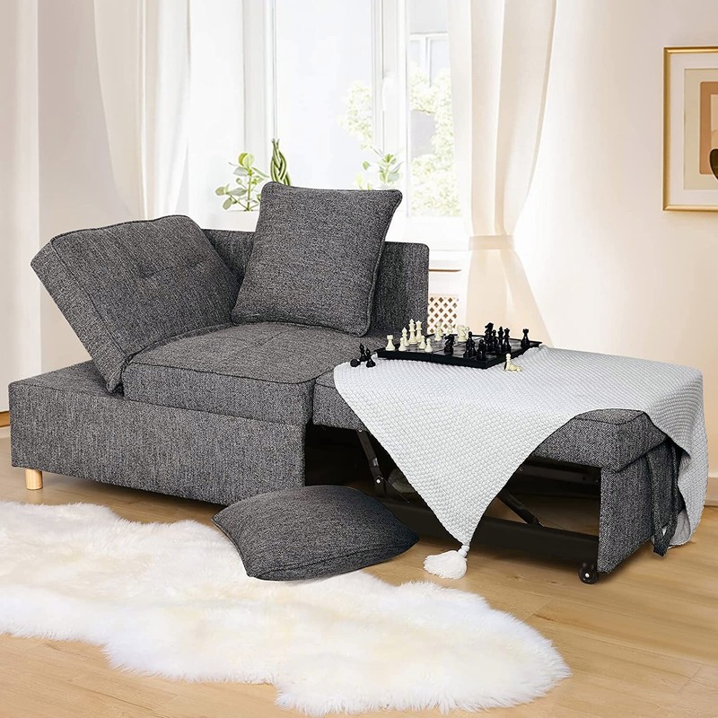 71" Convertible Small Couch w/Pull Out Bed,Loveseat Sleeper Sofa for Living Room gallery
