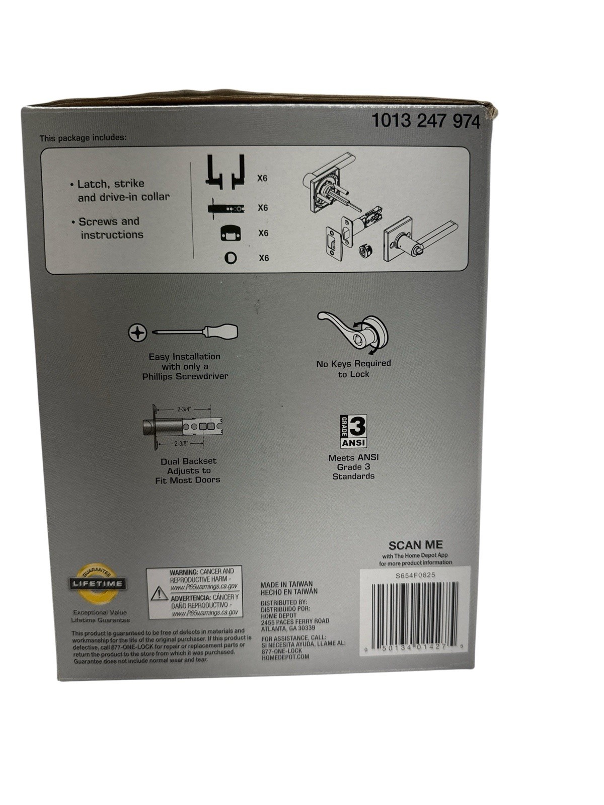 Defiant Tonebridge Bed & Bath Door Levers Matte Black 6 Pk 1013 247 974 New gallery