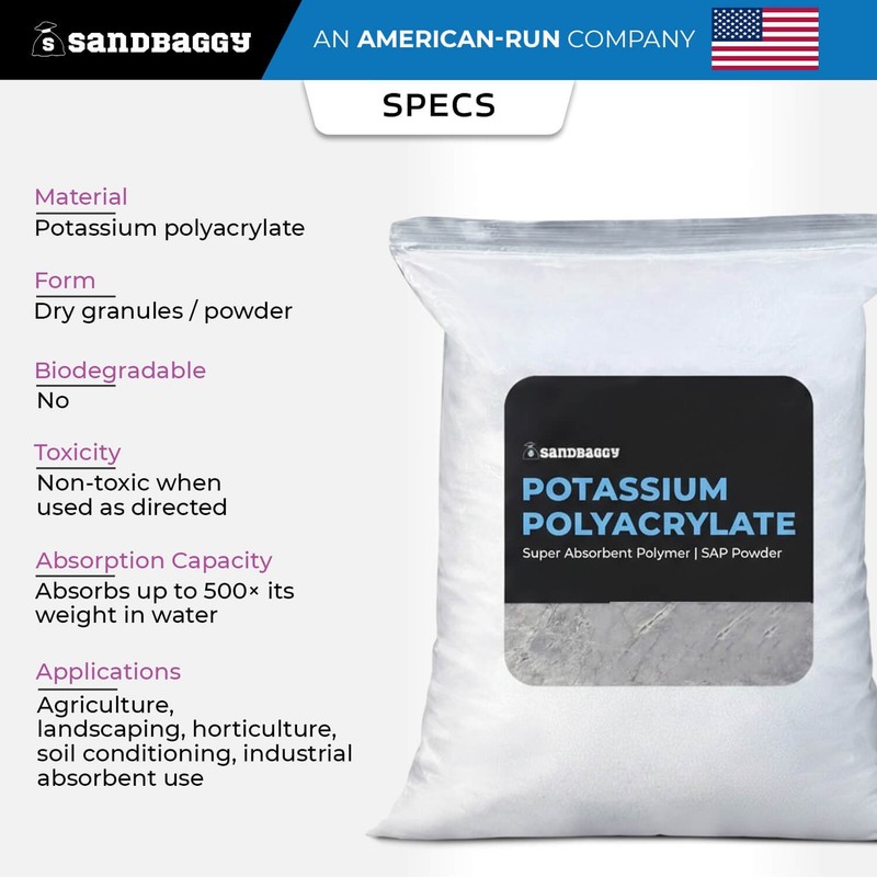 BULK Potassium Polyacrylate Super Absorbent Polymer | SAP Powder - Sandbaggy gallery