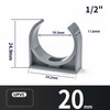 Tube Clamps PVC Pipe Clips Open U Pipe 1/2" to 1-1/2" Fixed Pipe Clamp Support gallery