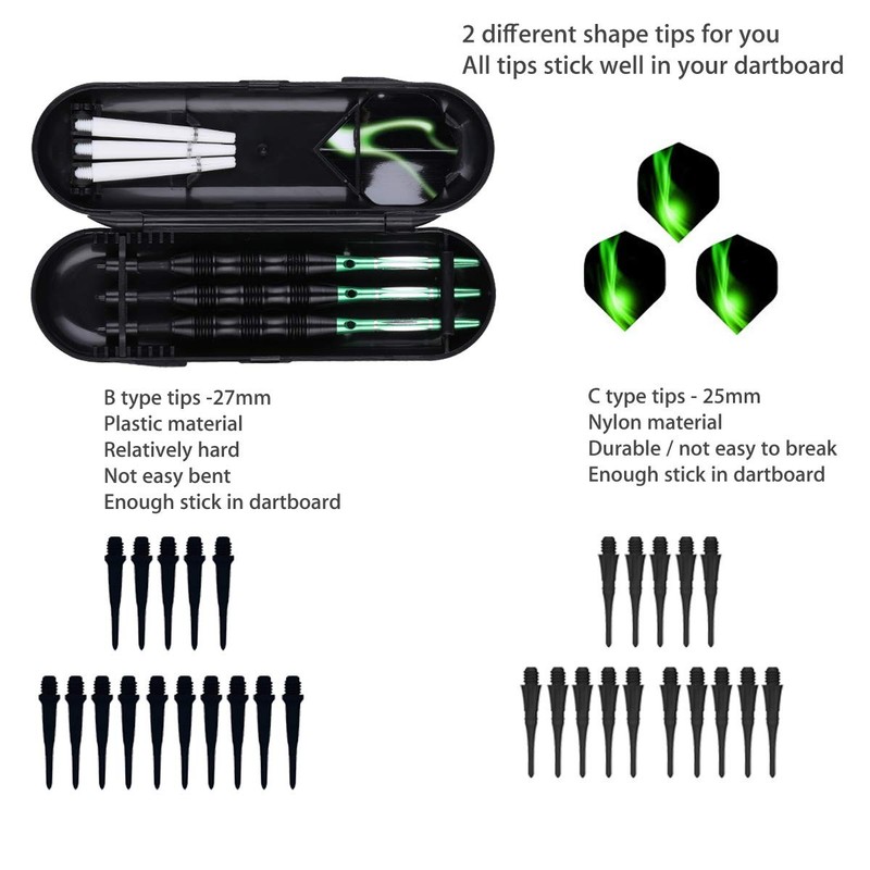 sanfeng Professional Soft Tip Darts Set 20 Grams W/ 50 O-Rings- 30 GREEN gallery