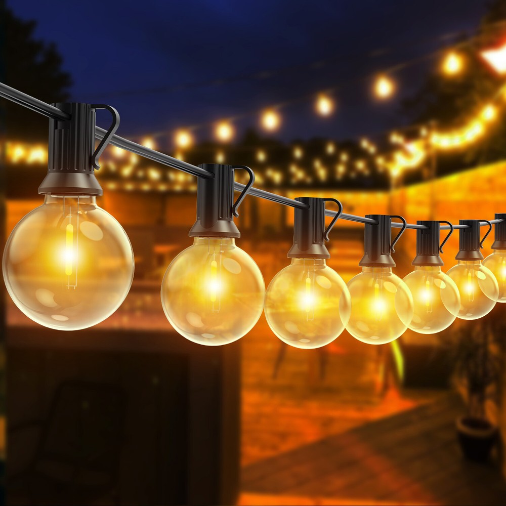27~100FT LED String Light G40 E12 Holiday Garden Decoration Camping Light String