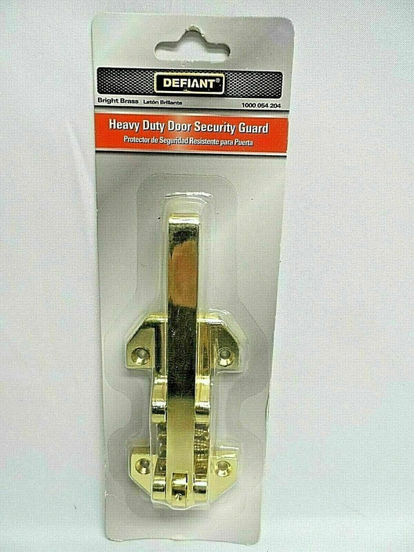 Door Security Guard Lock Bright Brass Heavy-Duty Defiant Home Improvement gallery