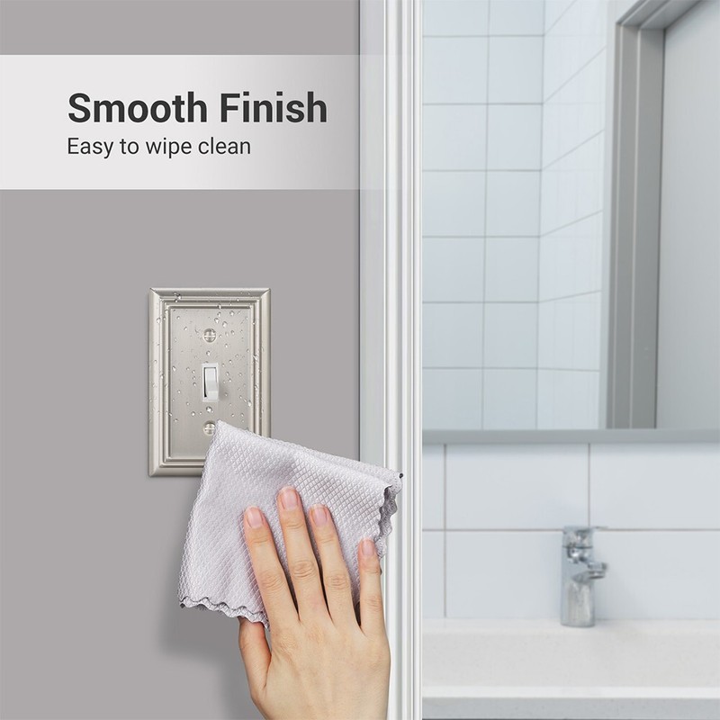 DEWENWILS 4-Pack Toggle Wall Plates, Brushed Nickel Light Switch Cover, Metal， gallery