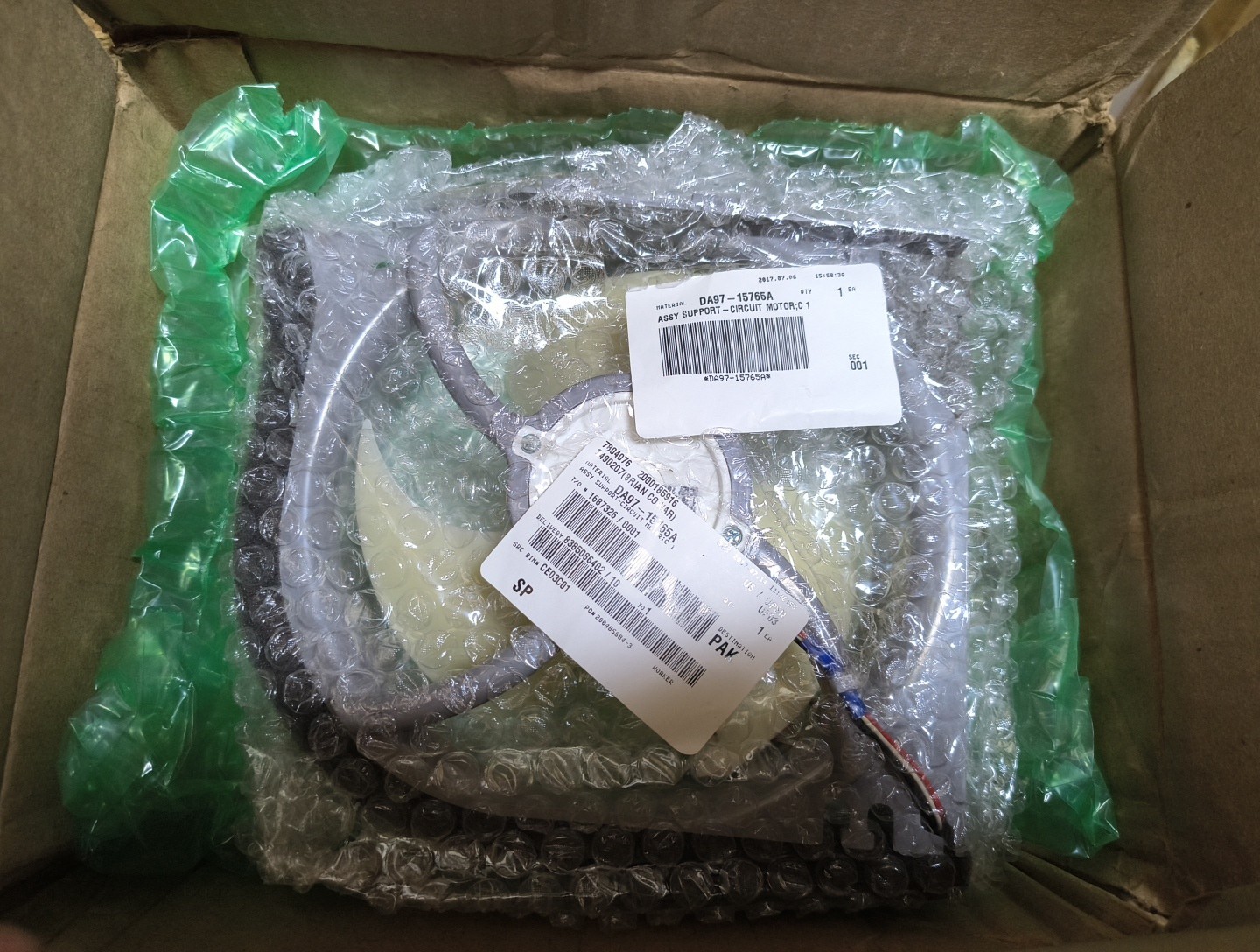 Condenser Fan Motor Compatible with Samsung Refrigerator DA97-15765A DA97-15765C gallery