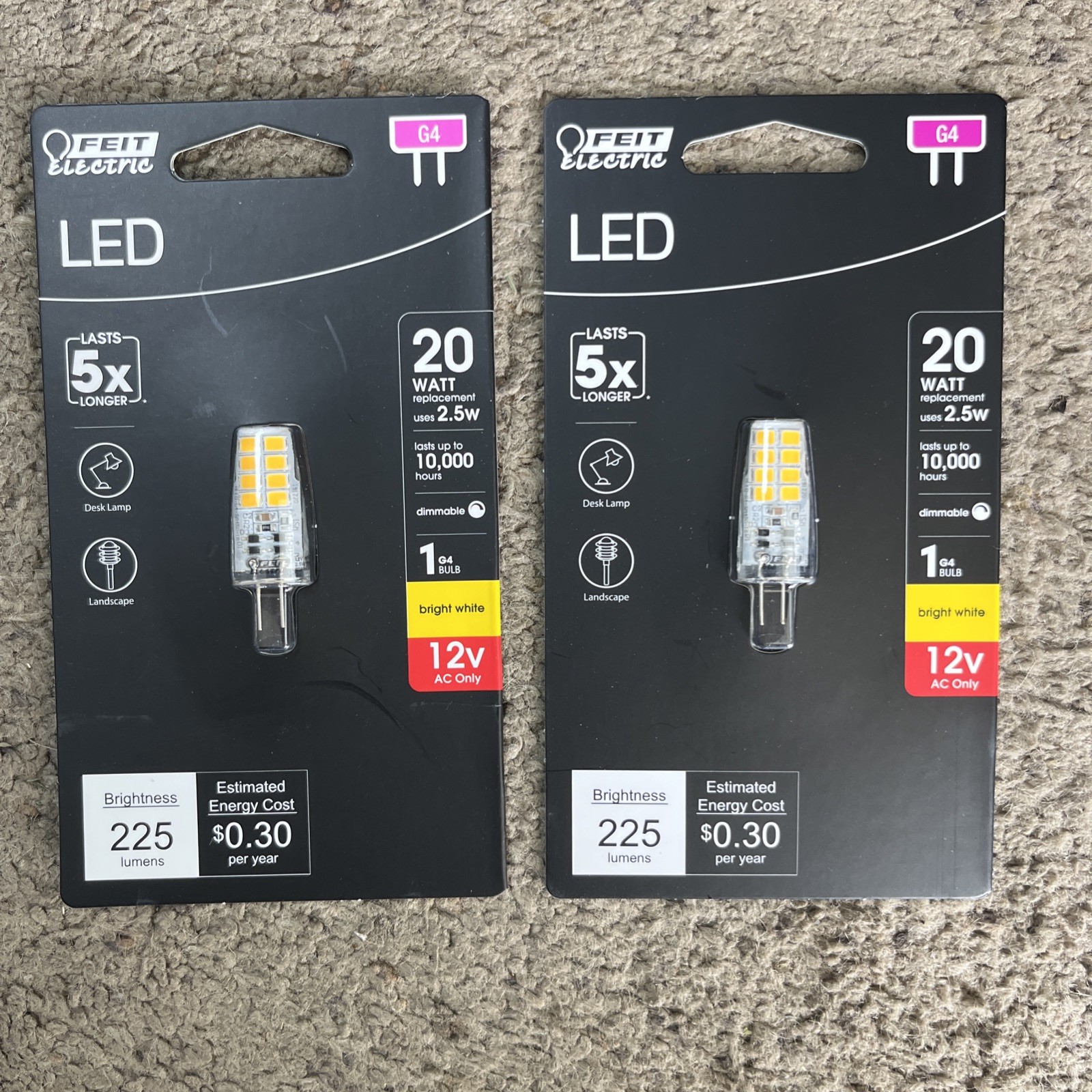 Feit Electric 20-Watt Equivalent T4 G4 Bi-Pin Base Landscape 12-Volt LED (3PK) gallery