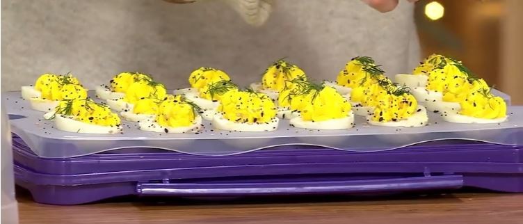 LocknLock 9x13 Cake Carrier w/ Deviled Egg & Cupcake Insert, Spearmint K82177 gallery