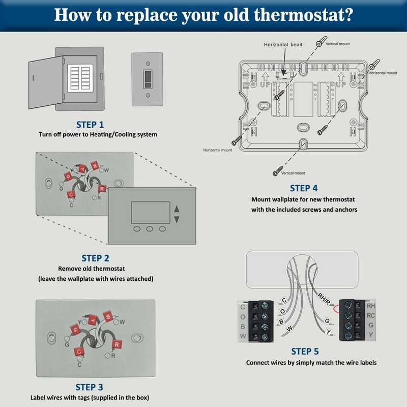 Thermostat NonProgrammable Digital 1 Heat/1 Cool Single-Stage Systems White gallery