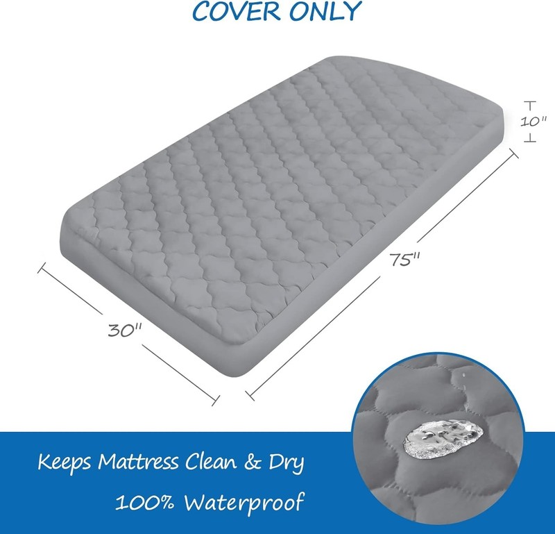 Cot Mattress Pad Protector Waterproof Cover for Narrow Twin/Rvs Bunk 30"x75" gallery