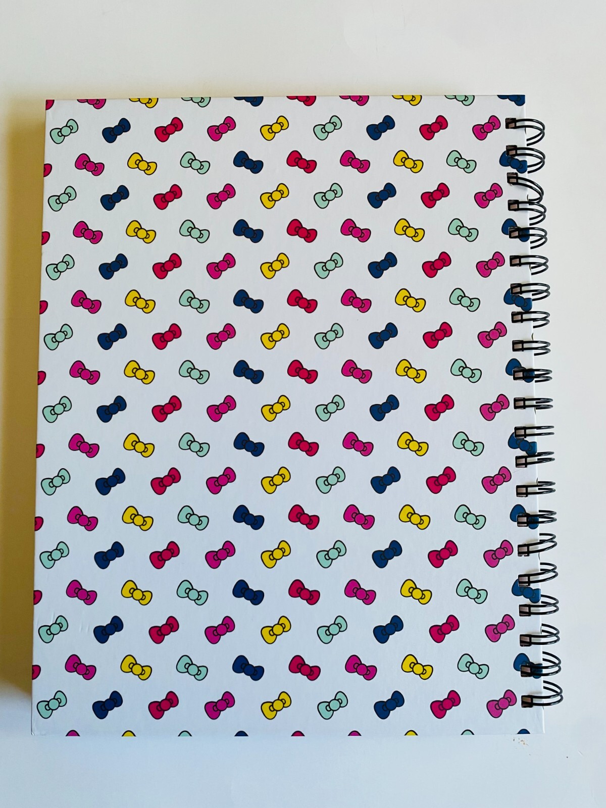 Hello Kitty Large Hardcover spiral bound lined ruled notebook bow colorful pink gallery