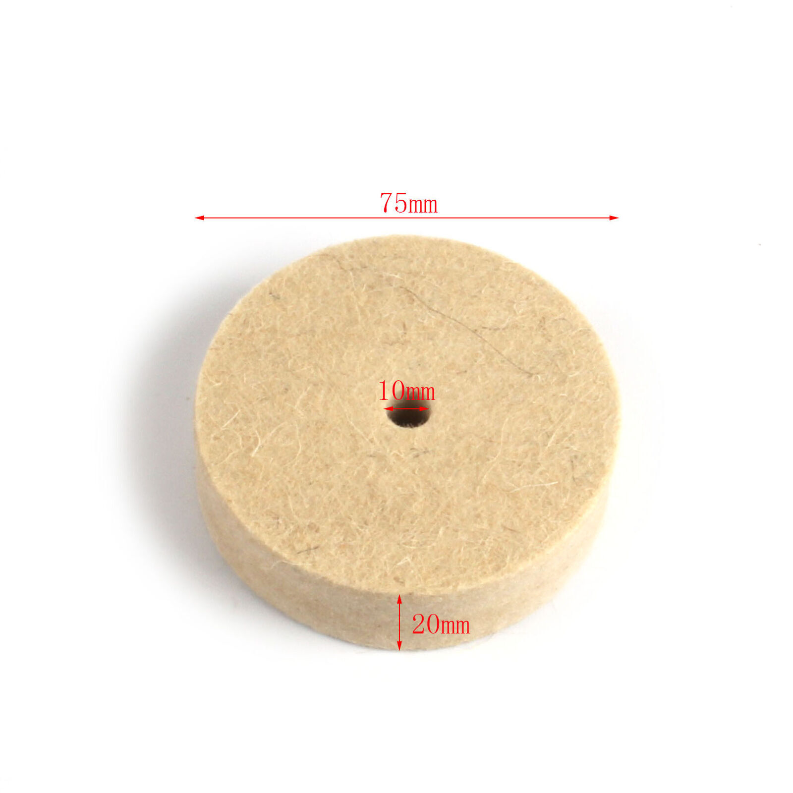 3/4/5/6/8 Inch Wool Felt Polishing Wheel Buffing Pad For 3/8" Metal Arbor US gallery