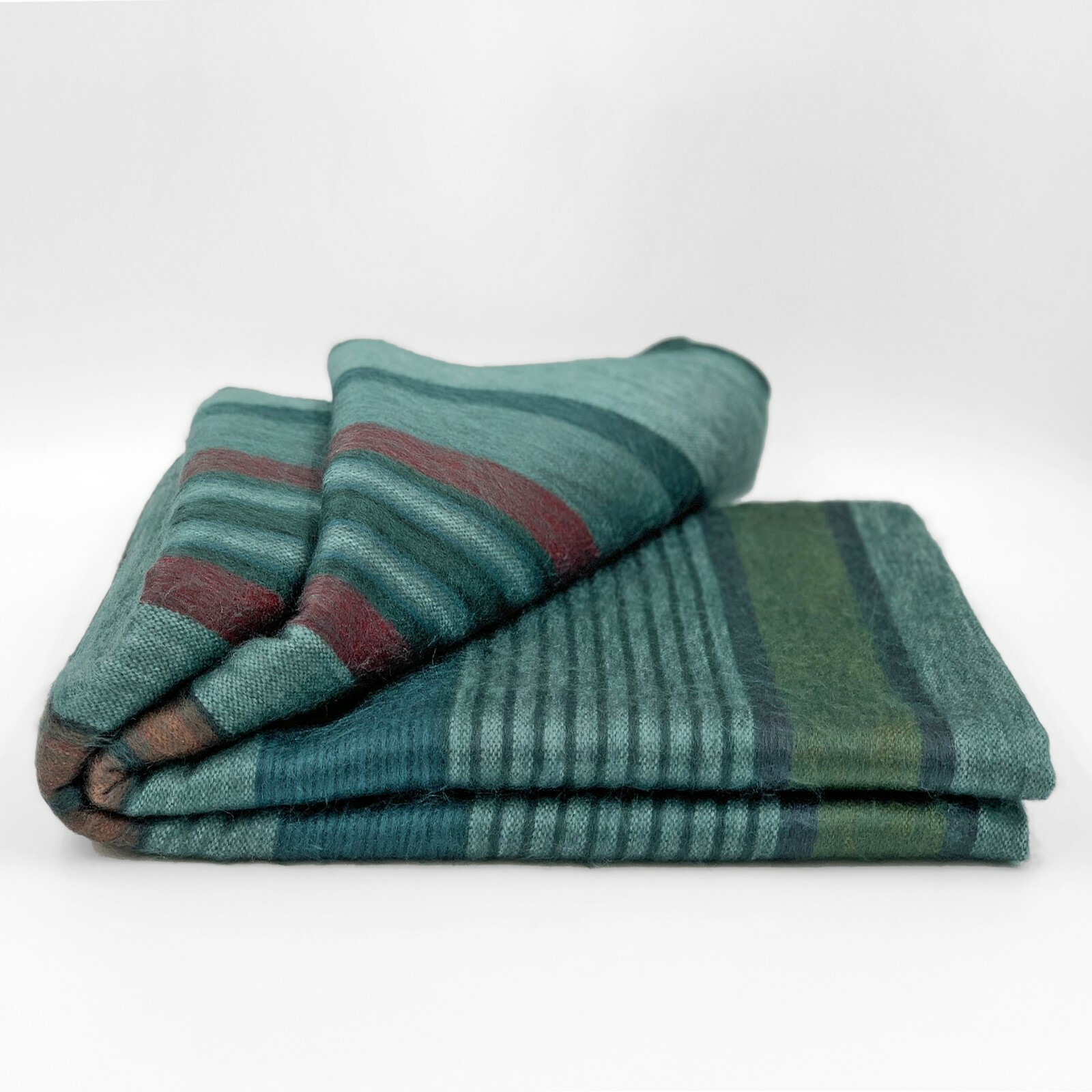 Soft and Warm Striped ALPACA Wool Throw Blanket 97"x67" Queen bed sofa couch gallery