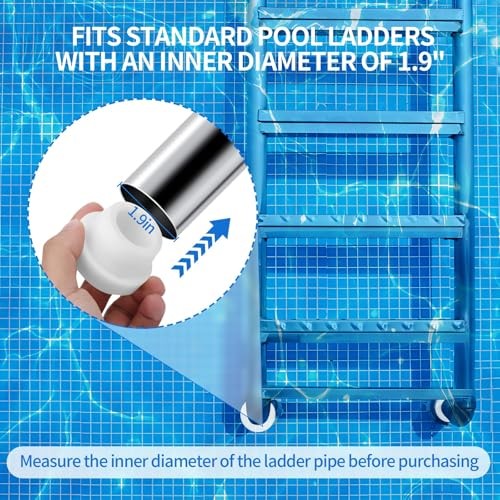 2-Pack Pool Ladder Bumpers,Pool Step Rubber End Caps for 1.9" Standard 2Pack gallery