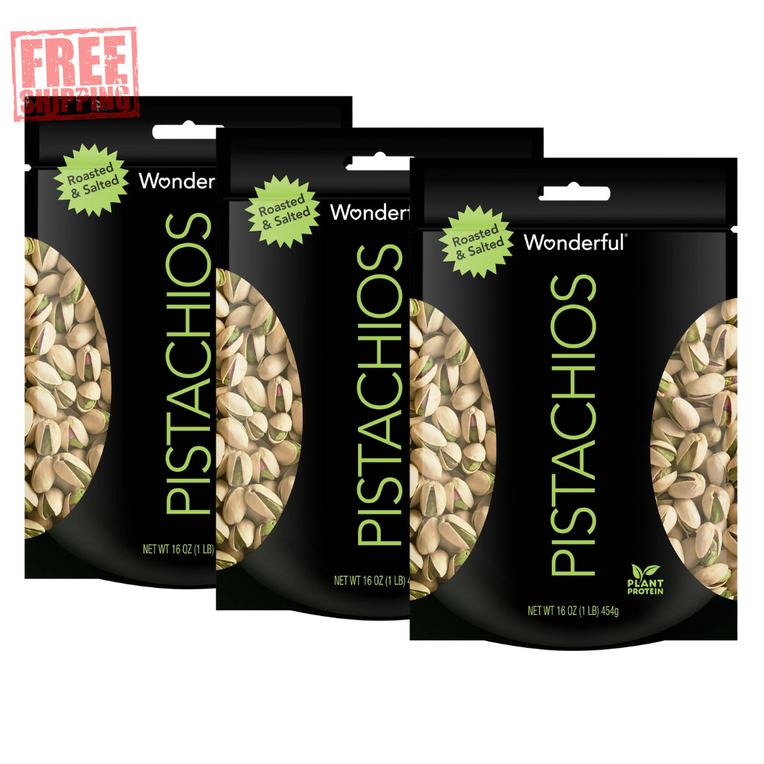 Wonderful Pistachios In-Shell Roasted and Salted Nuts 48 Ounce Resealable Bag gallery