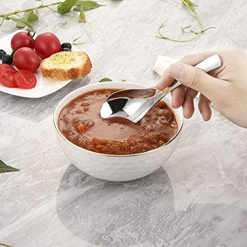 Thick Heavy-Weight Soup Spoons, High Grade Stainless Steel Soup Spoons, Set of 6 gallery
