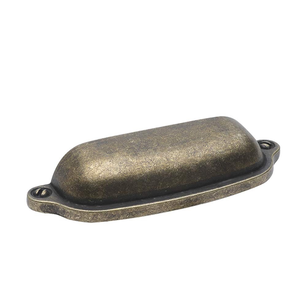 HARPOON Cup Handle Pulls Kitchen Drawer Cabinet 3 Inch, Antique Brass gallery