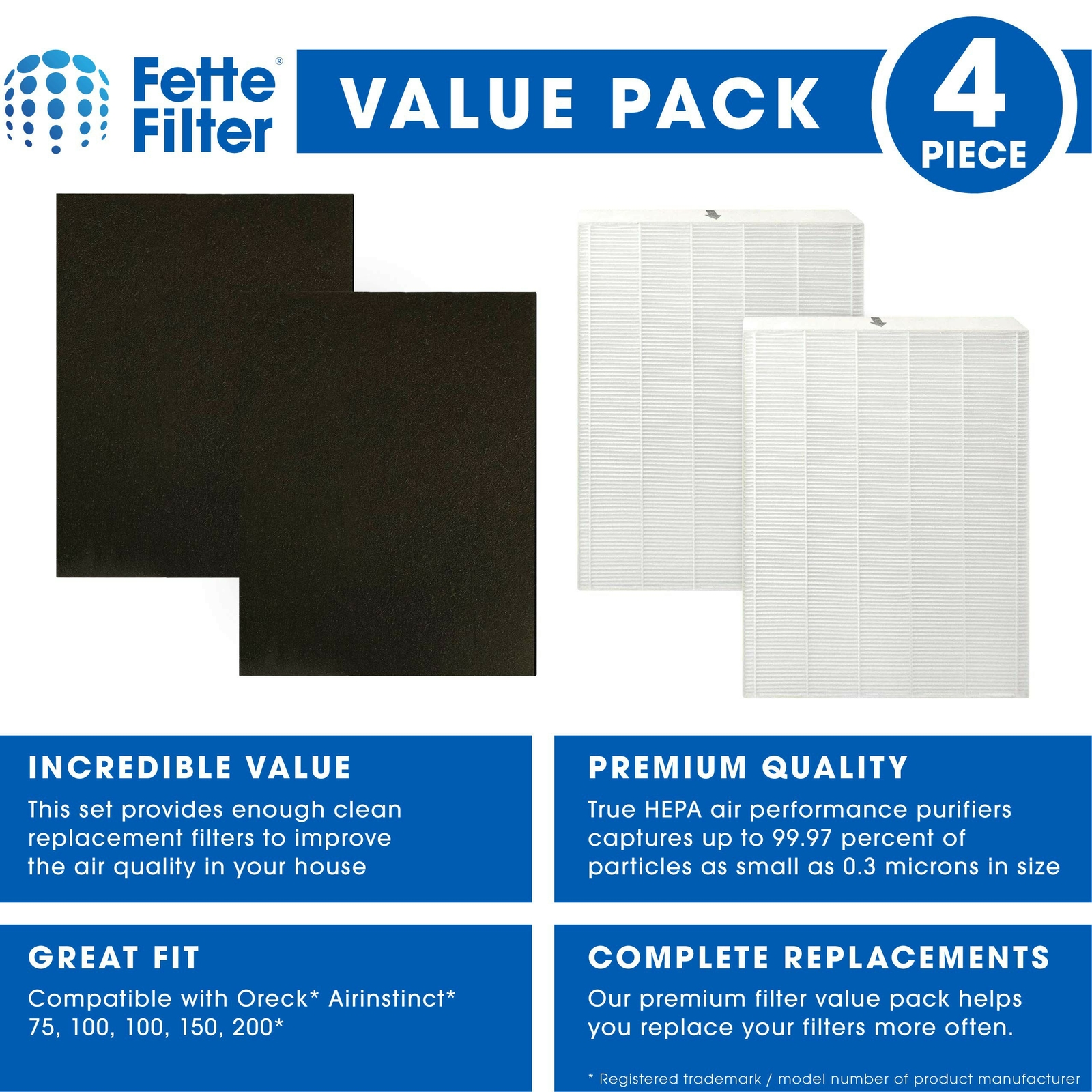 Filters Compatible with Oreck Airinstinct 75, 100, 100, 150, 200 gallery