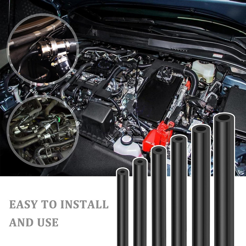 6PCS 5Ft Vacuum Line,Multipurpose Vacuum Lines Automotive for Car Engine,1/8" 5/ gallery