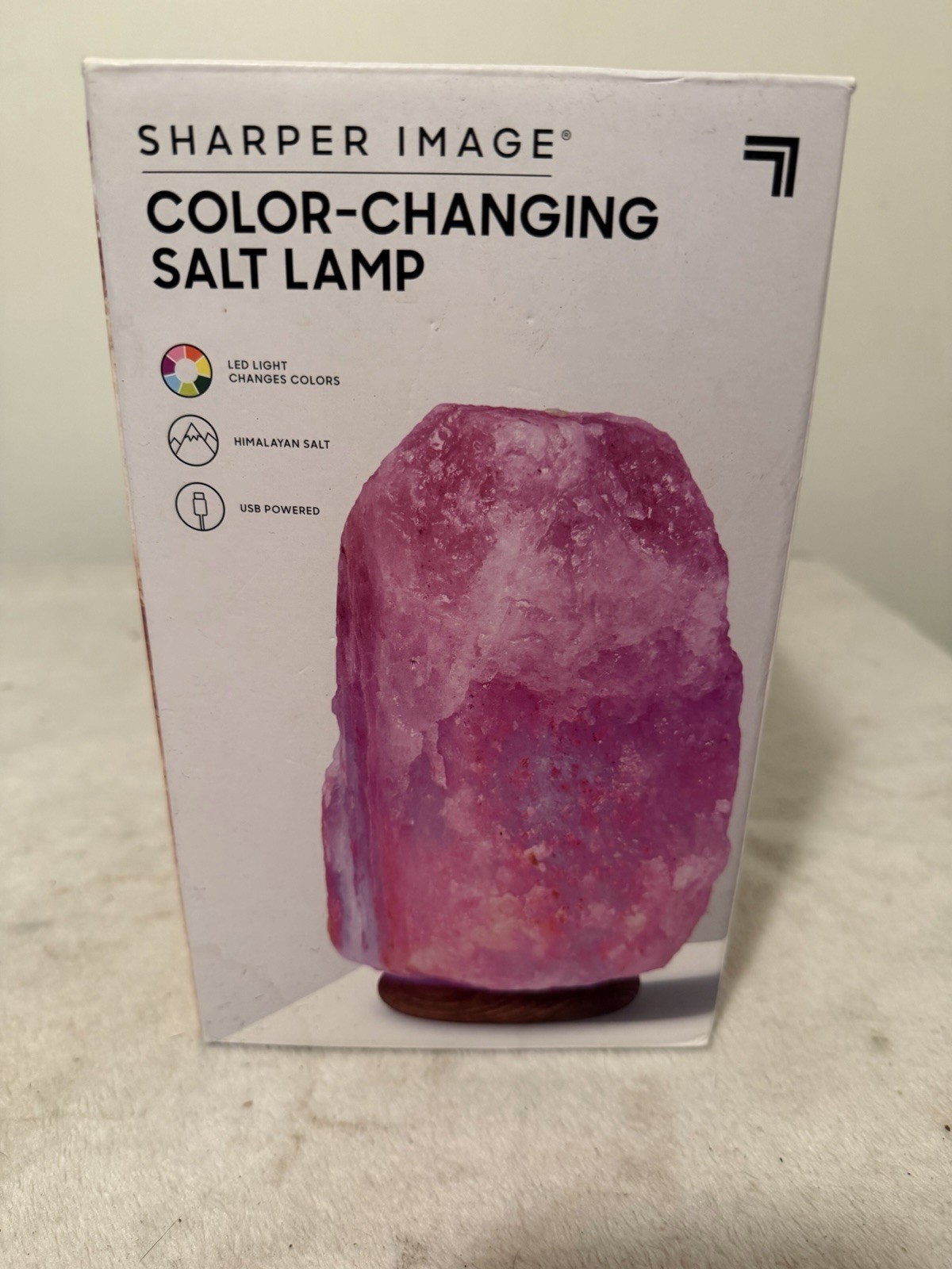 Color Changing Salt Lamp Sharper Image LED Light New In Box gallery