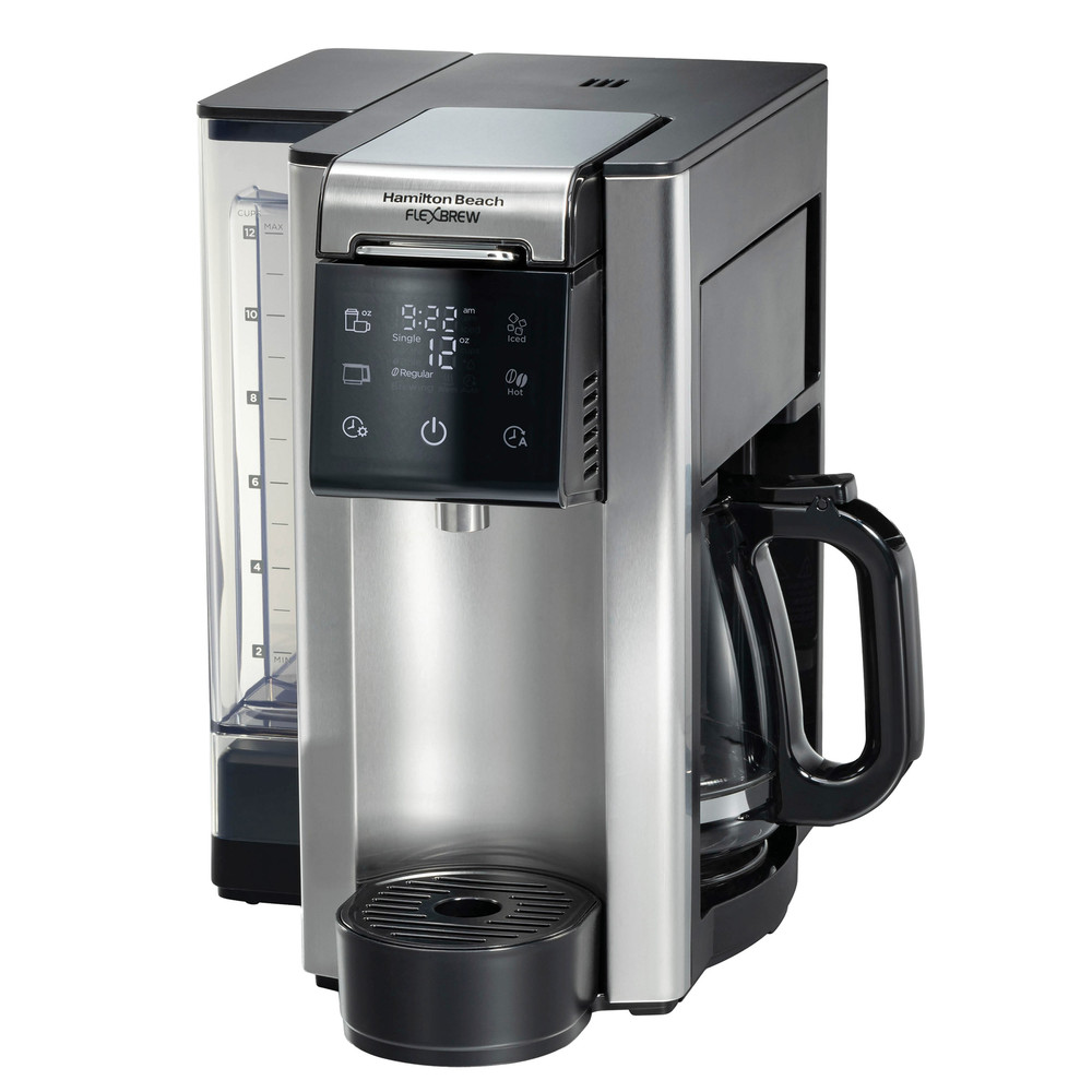 Hamilton Beach Flexbrew Advanced 6-in-1, 12 Cup, K-Cup, Iced or Hot Coffee Maker
