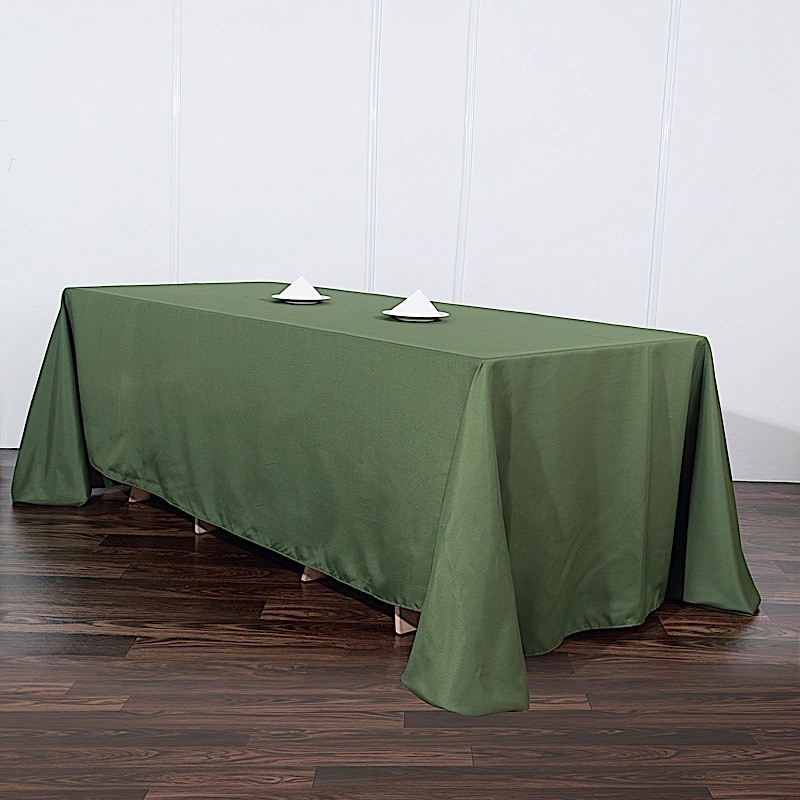 MOSS GREEN Polyester 90x132" Rectangle TABLECLOTHS Wedding Supplies Linens gallery