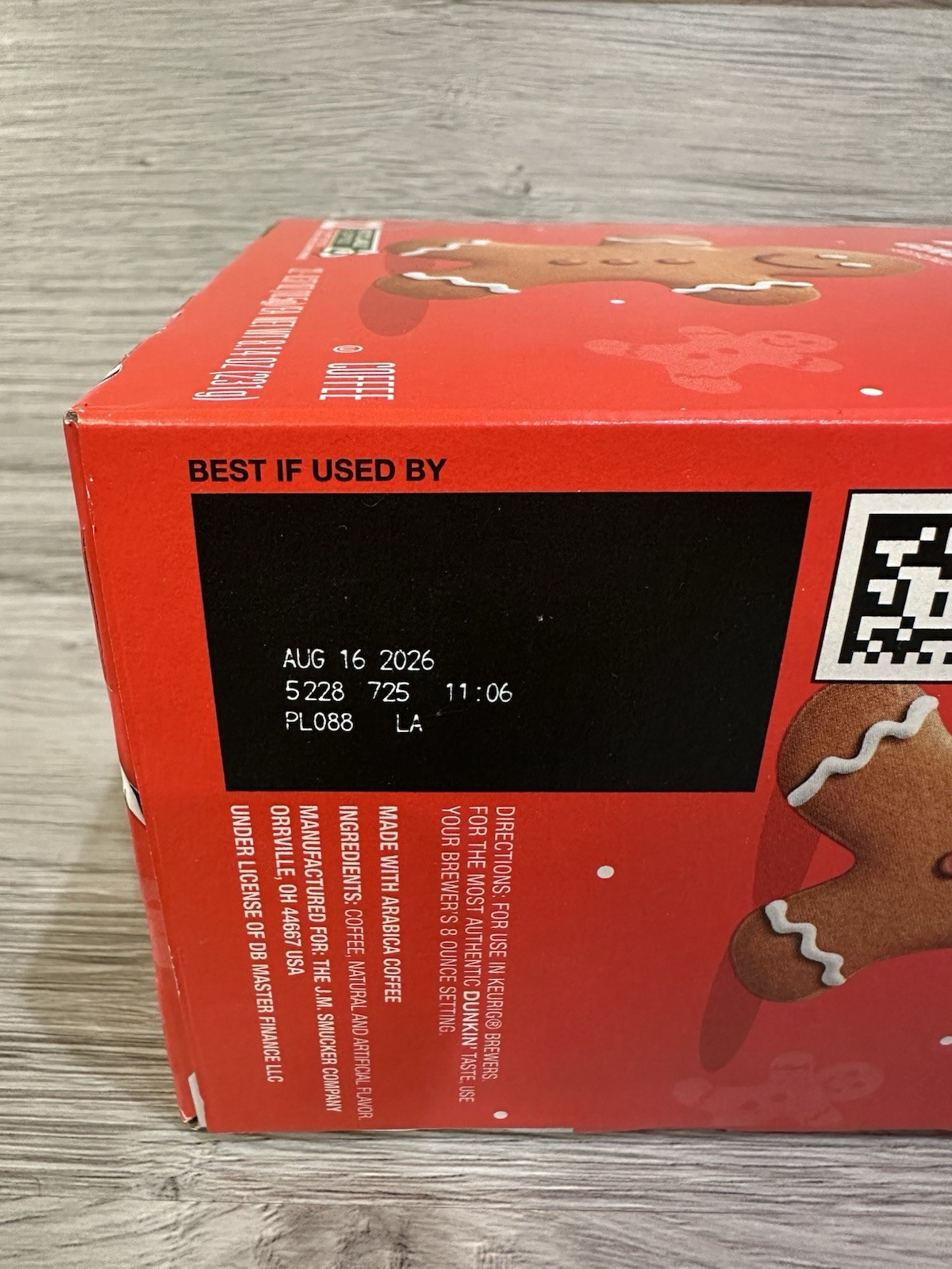 Dunkin' Donuts Gingerbread K-Cup Coffee Pods - 22 ct - EXP 08/26 gallery