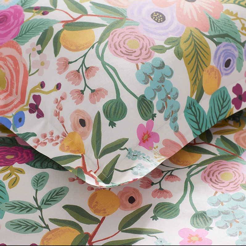 Garden Party Classic Cool Cotton Percale Duvet Cover - Multi, Not Import Fees gallery