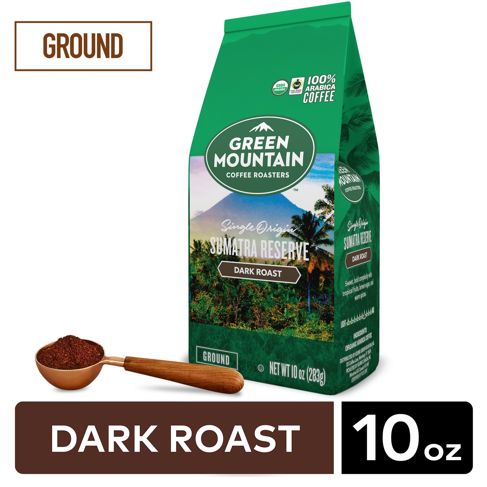 Green Mountain Coffee Roasters, Sumatra Reserve, Ground, Dark Roast, Bagged gallery