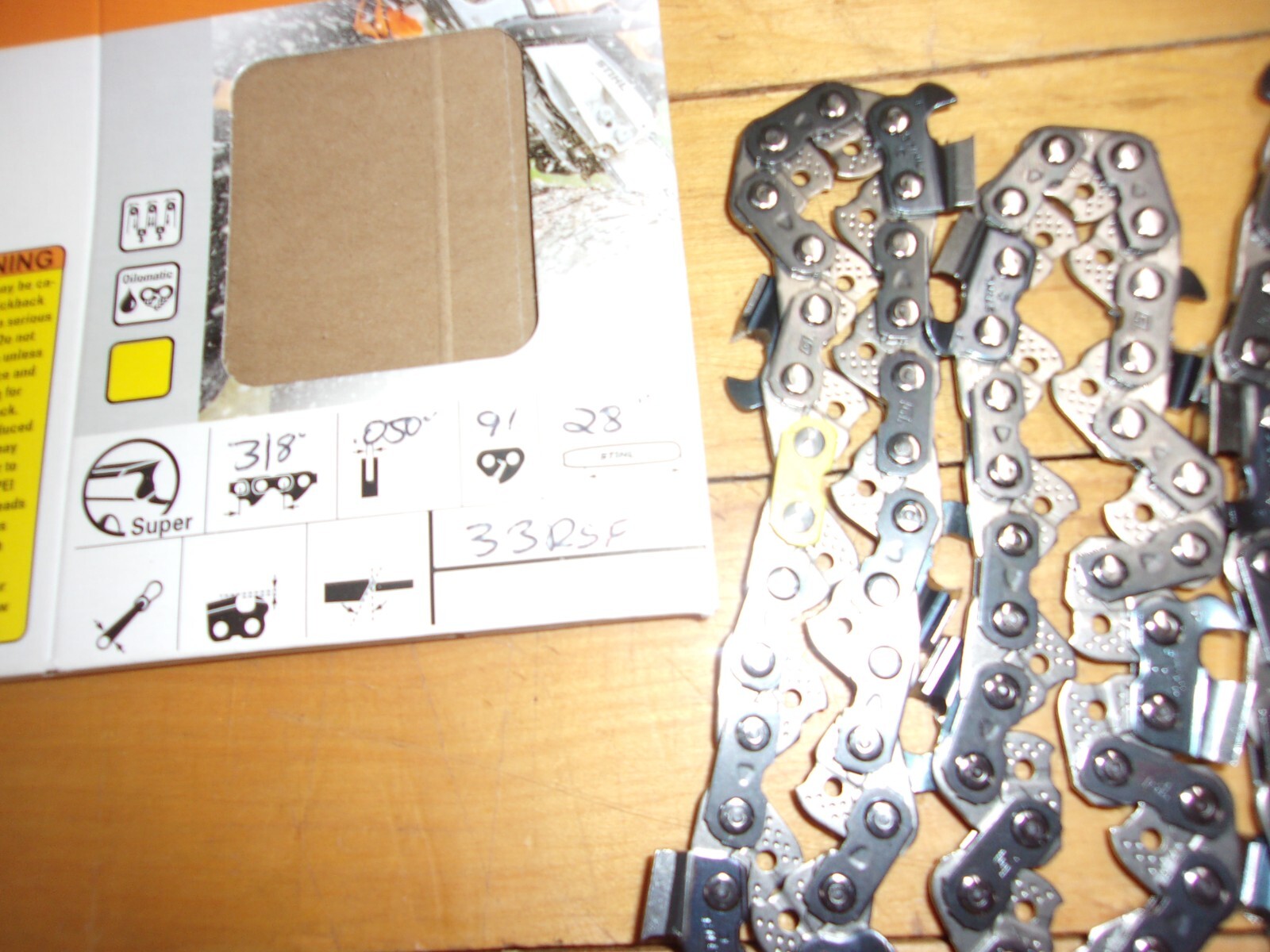 Stihl OEM 28" Full Chisel "Skip Tooth" Chain 3/8" .050" 91 DL 33RSF #GM-5R1 gallery