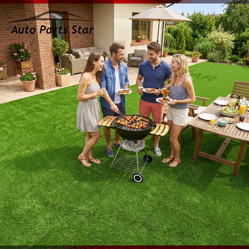 18 Interlocking Artificial Grass Tiles 12x12in Green Fake Turf Flooring gallery