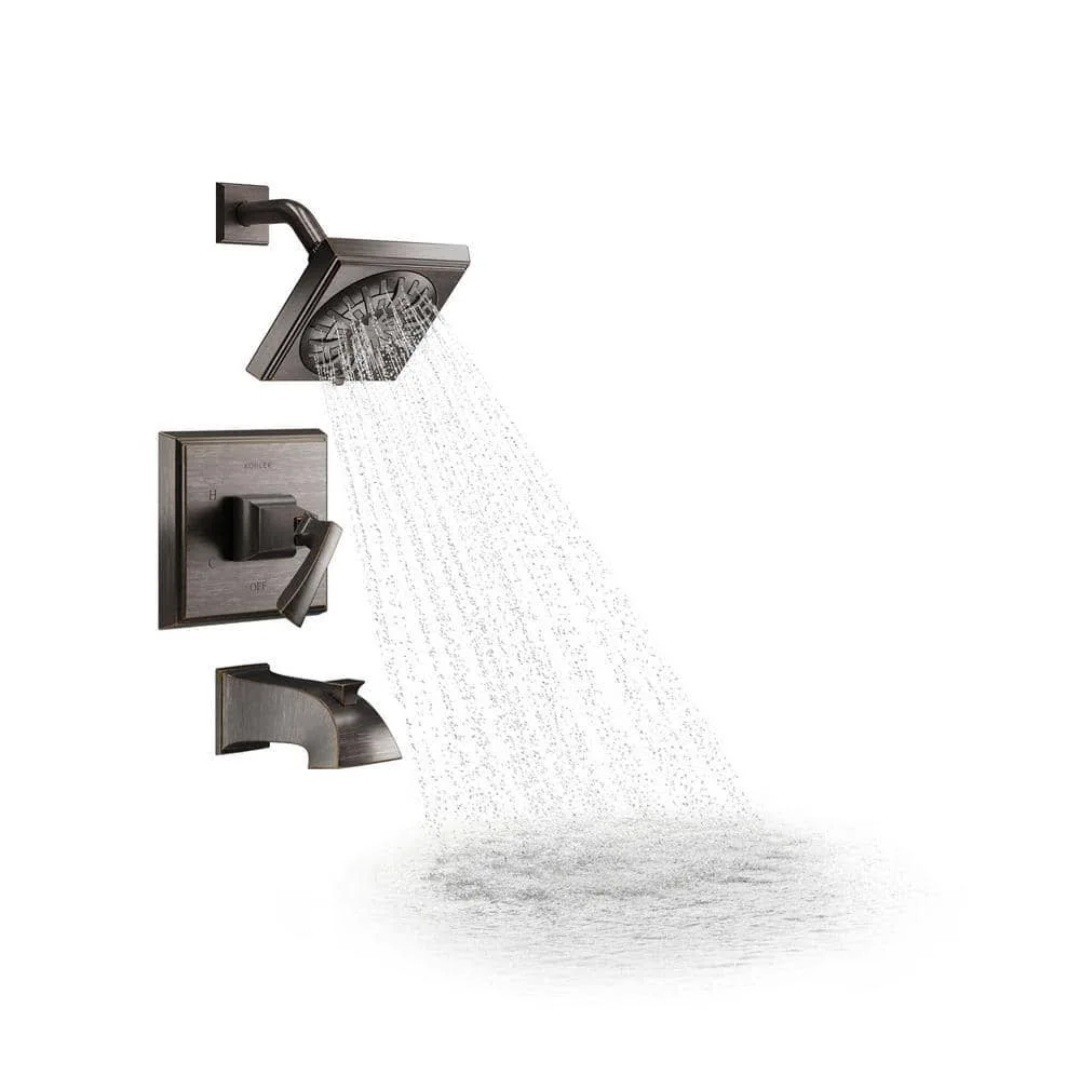NEW SINGLE HANDLE 3 SPRAY TUB AND SHOWER FAUCET OIL RUBBED BRONZE VALVE INCLUDED gallery