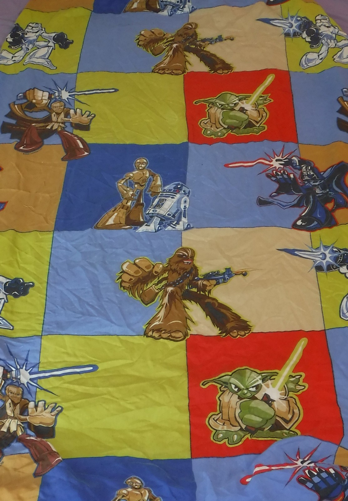 STAR WARS 2005 GALACTIC HEROES Twin Fitted Sheet Yoda R2-D2 C3PO Darth Vader gallery
